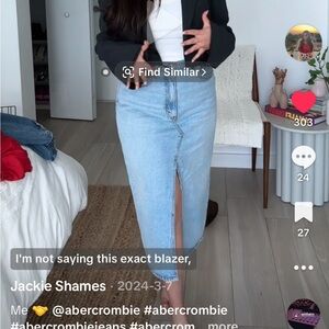 Abercrombie High Rise Denim Skirt